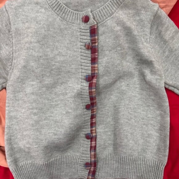 Women's Round Neck Patchwork Sweater, Loose Knit Top for Autumn and Winter - Picture 2 of 6